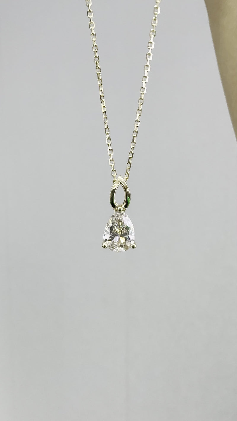 Pear Twist-Bail Pendant Necklace