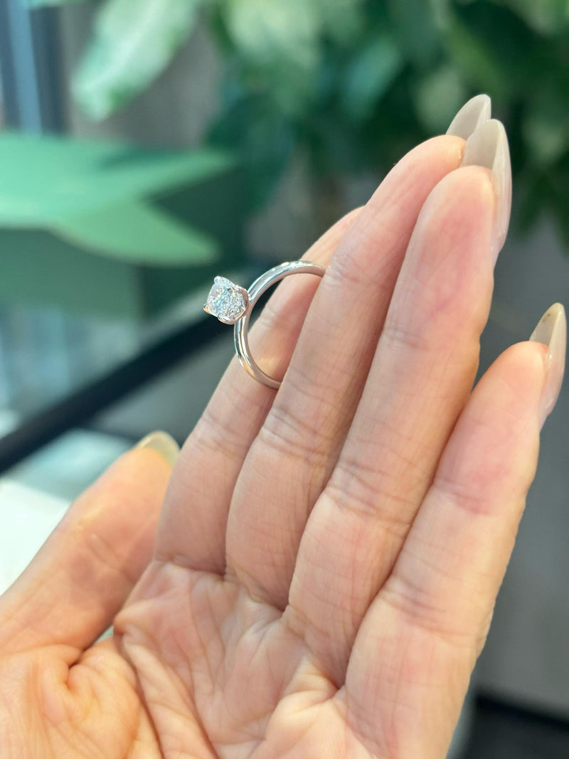 Cushion Open Gallery Ring