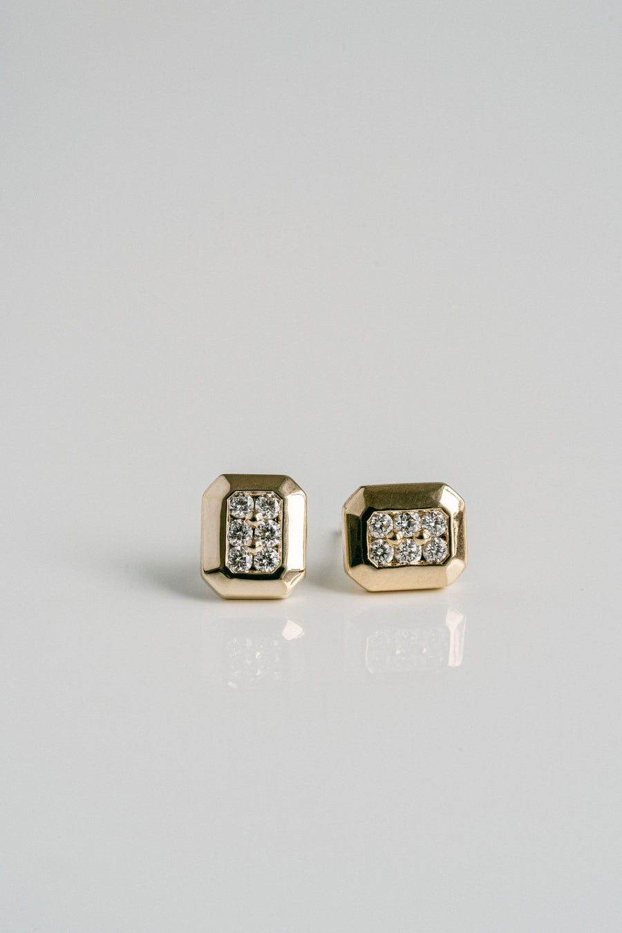 Octagonal Cluster Stud Earrings