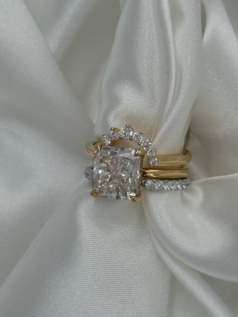 Radiant Crown Stacking Ring