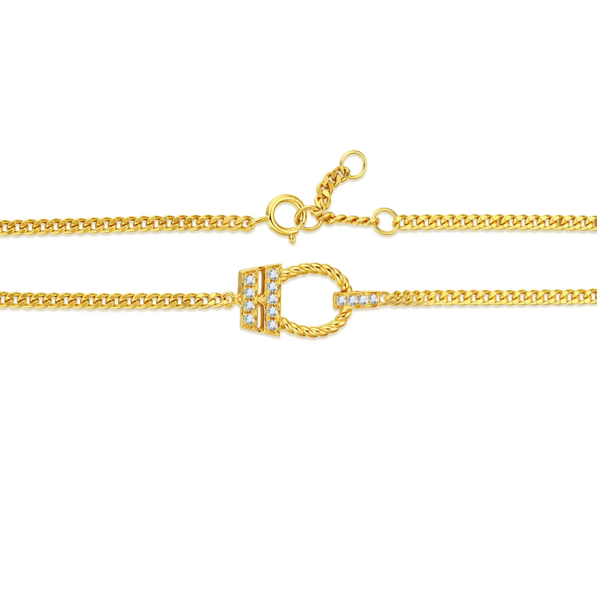 Twisted Buckle Chain Bracelet