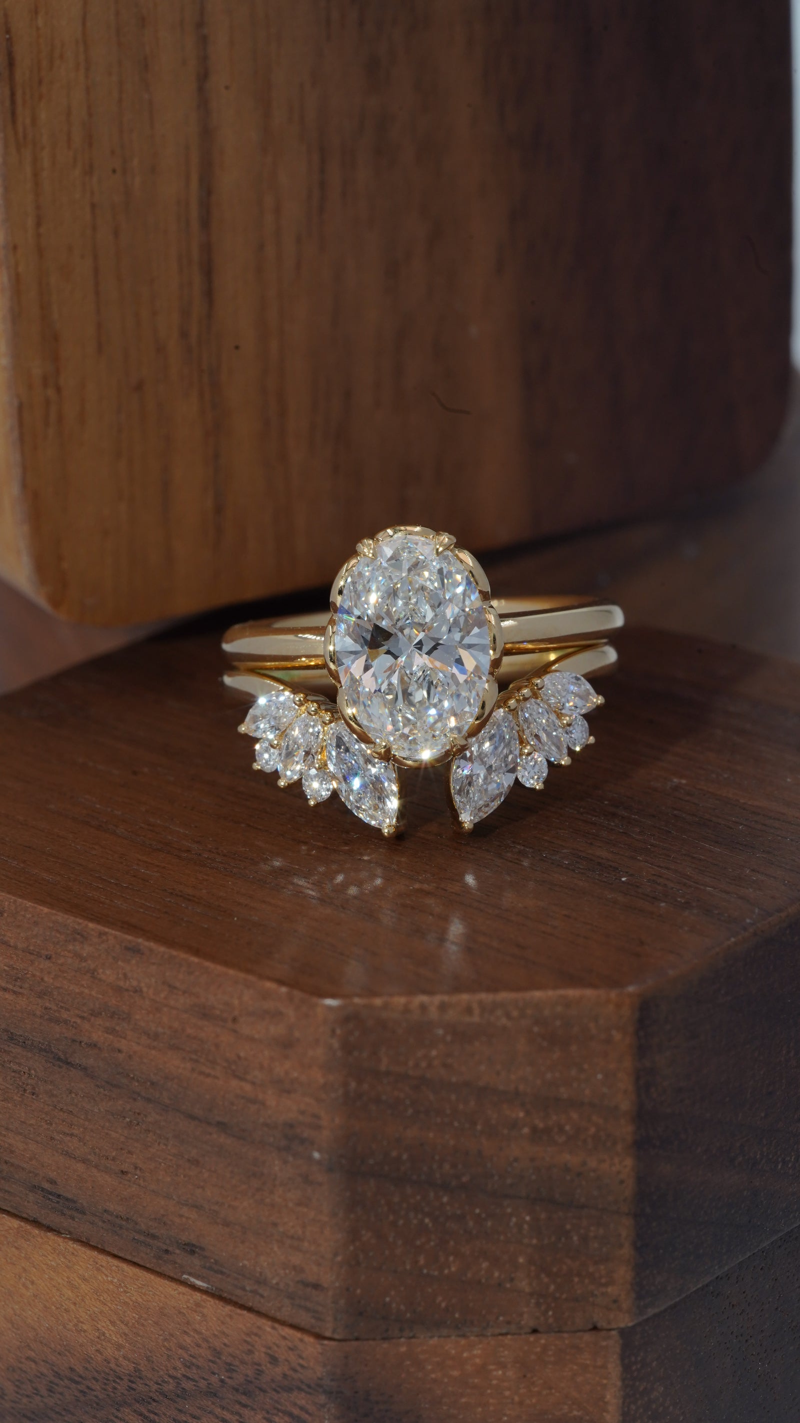 Oval Crown Stacking Ring