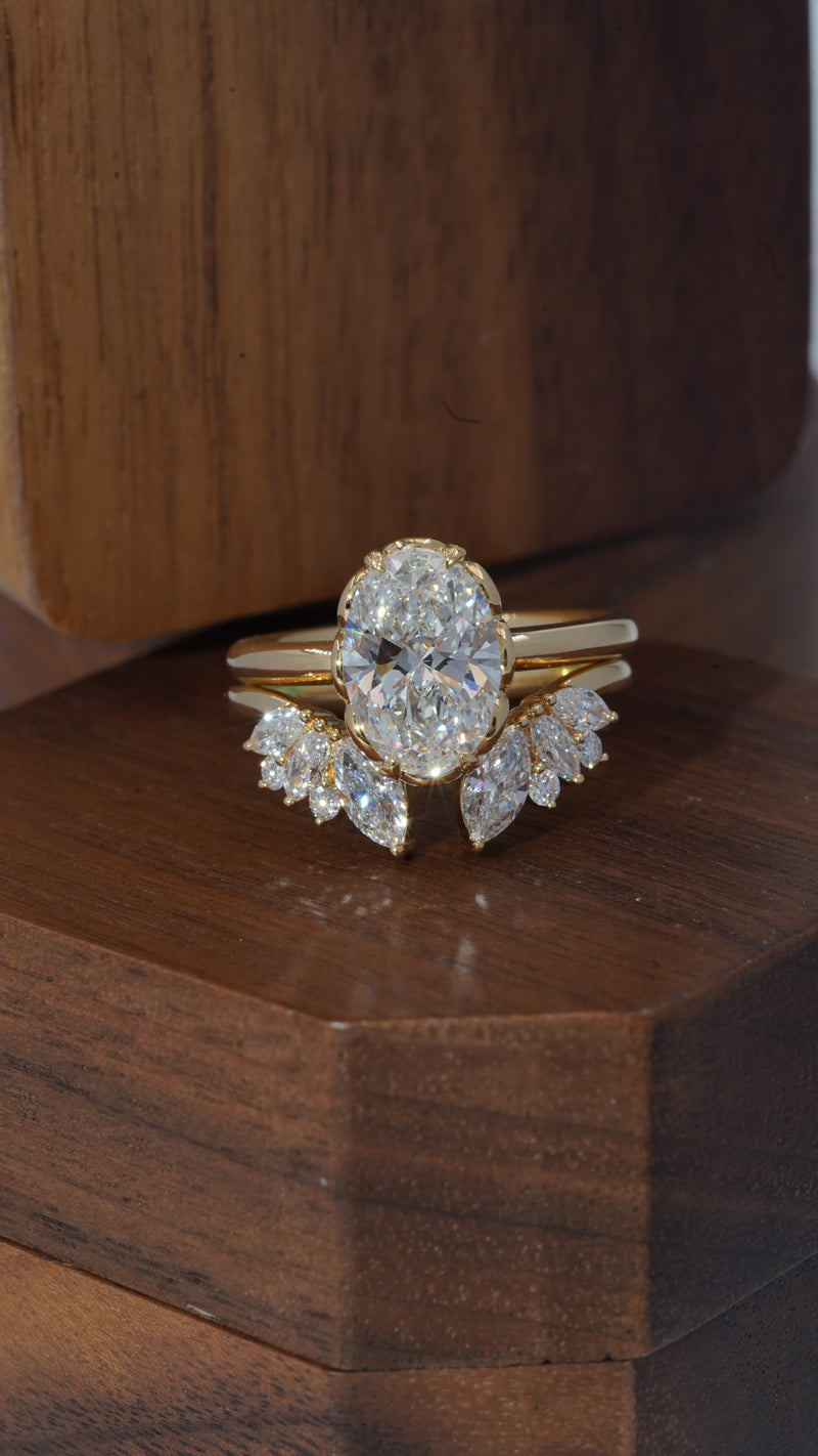 Oval Crown Stacking Ring