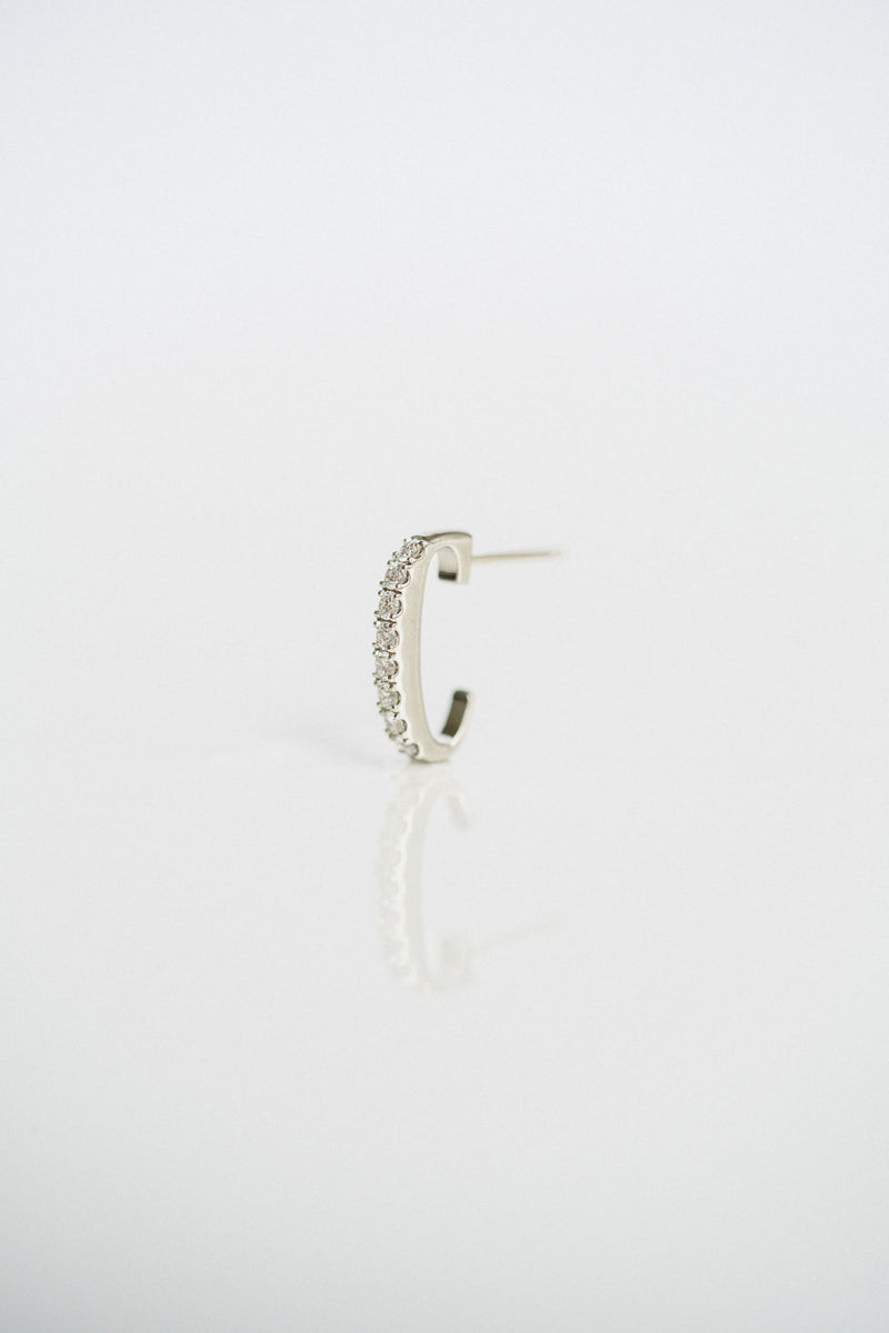 Open Pavé Hoop Earrings