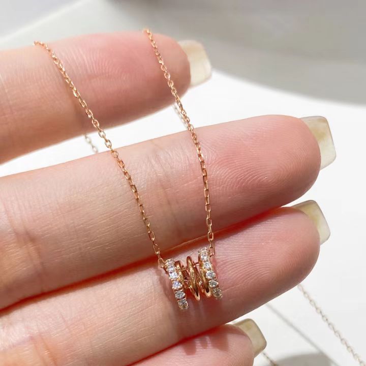 Coiled Pavé Pendant Necklace