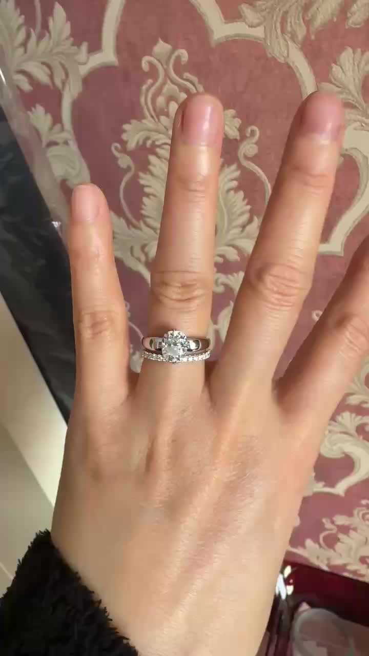 Cushion Three-Stone Ring