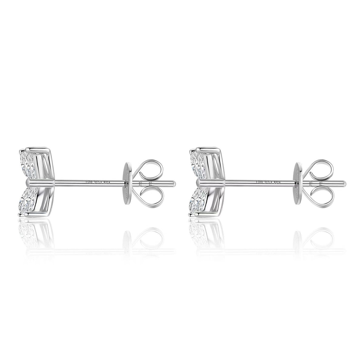 Pear Solitaire Stud Earrings