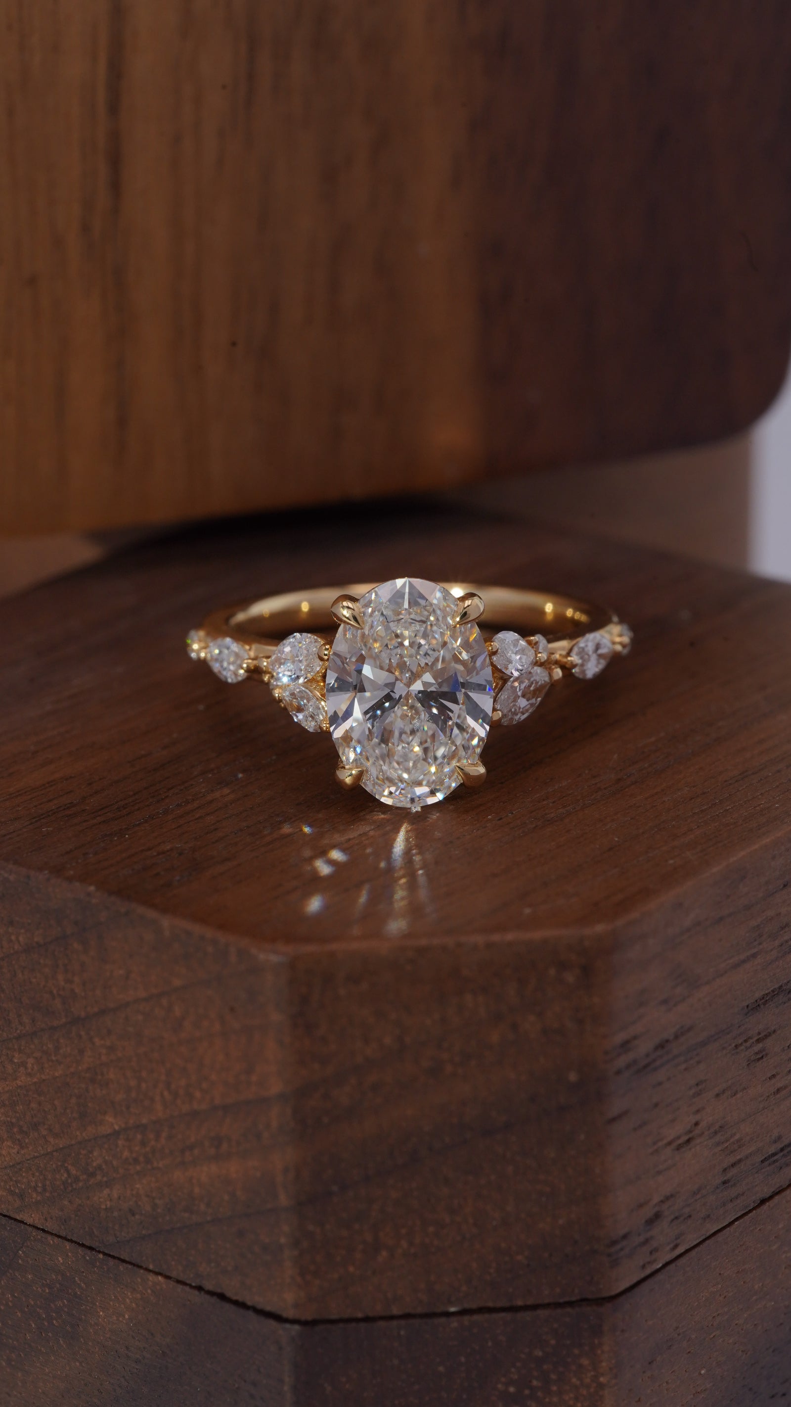 Oval Crown Stacking Ring