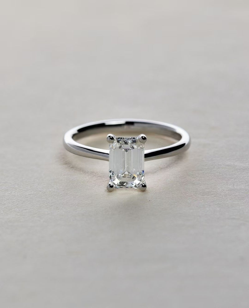 Emerald Classic Solitaire Ring