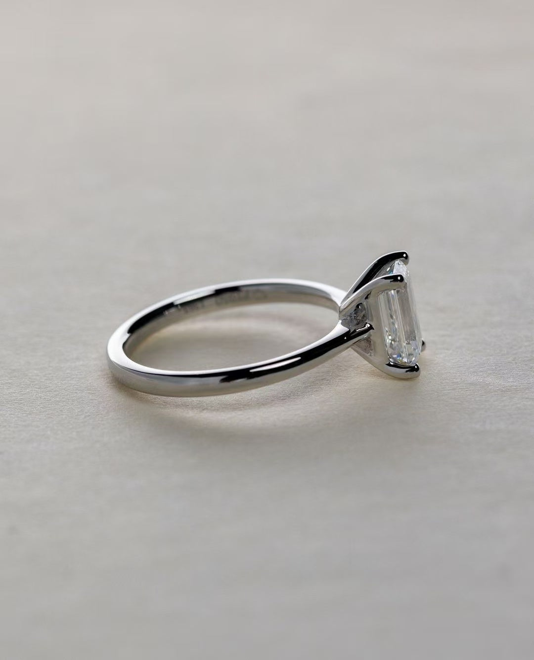 Emerald Open-Gallery Solitaire Ring