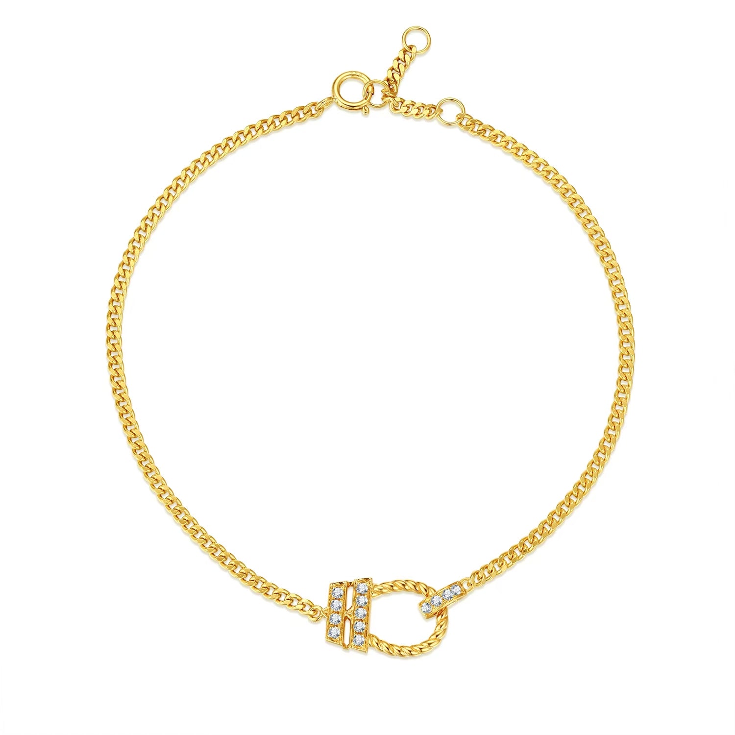 Twisted Buckle Chain Bracelet