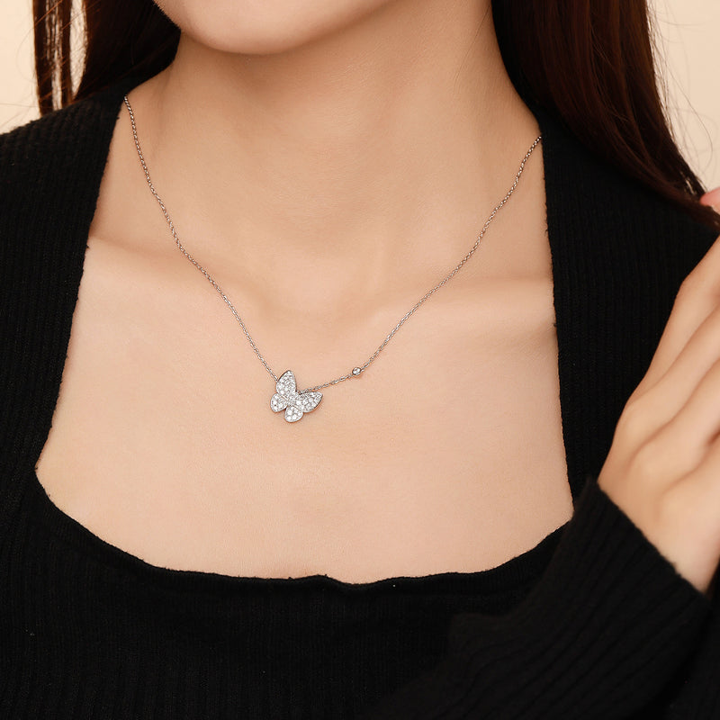 Pavé Butterfly Necklace