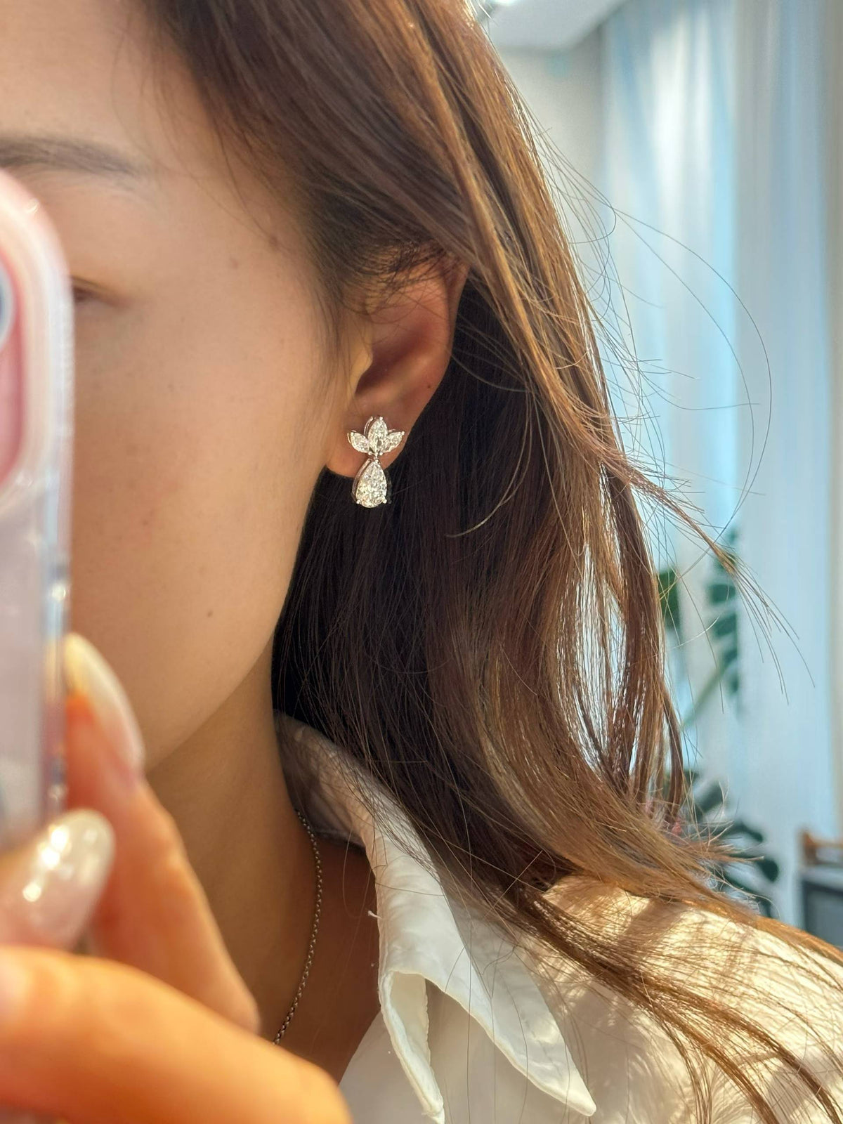 Pear Cluster Earrings