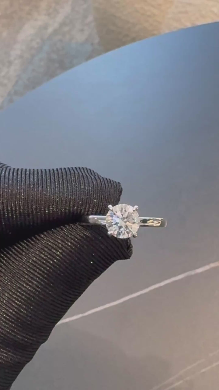 Round Classic Solitaire Ring · RD-001 · view 2