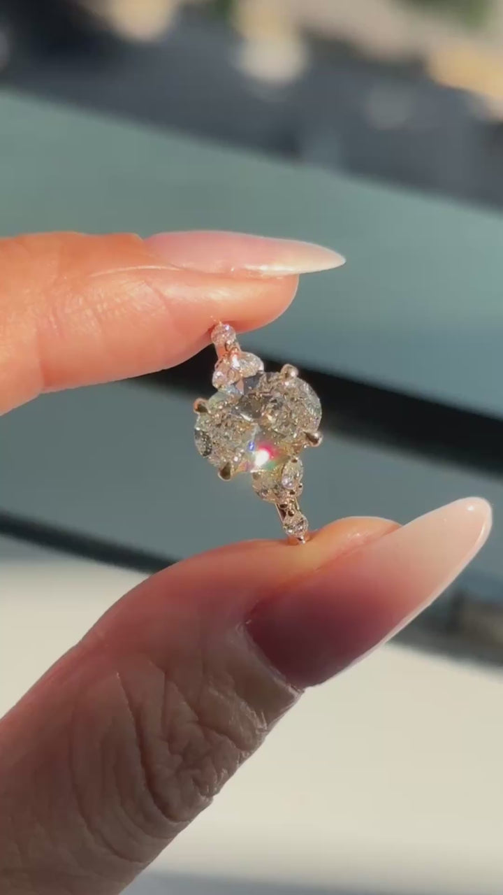 Oval Floral Shoulder Ring · OV-001 · view 2