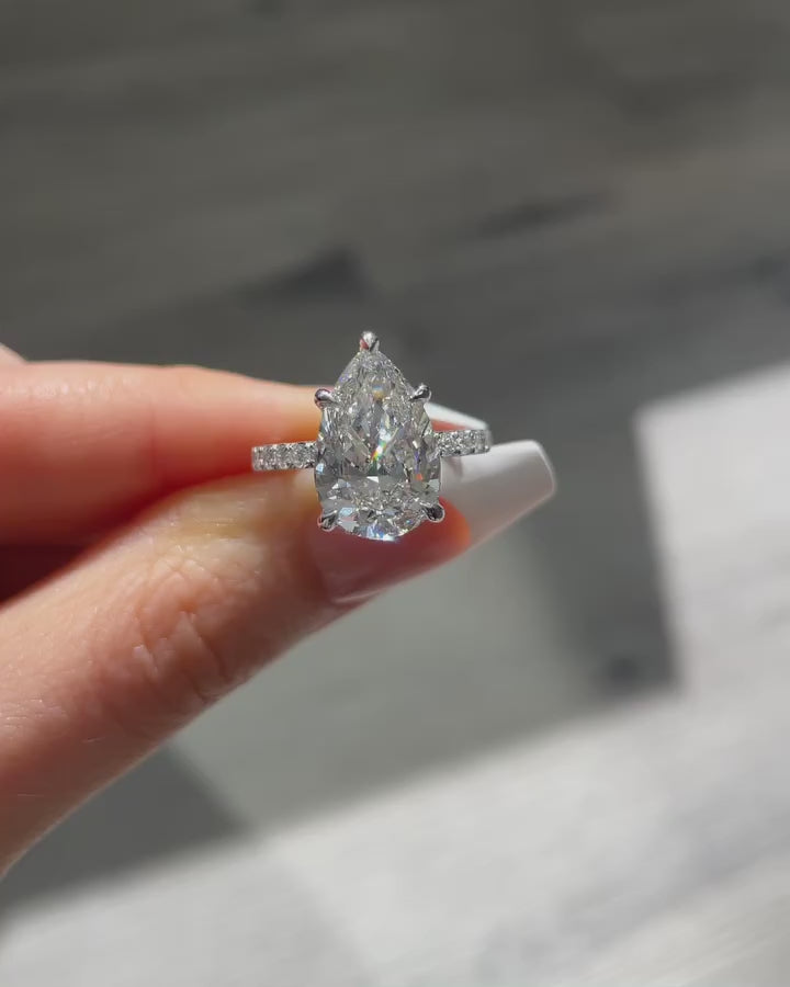 Pear Pavé Ring · PE-002 · view 2