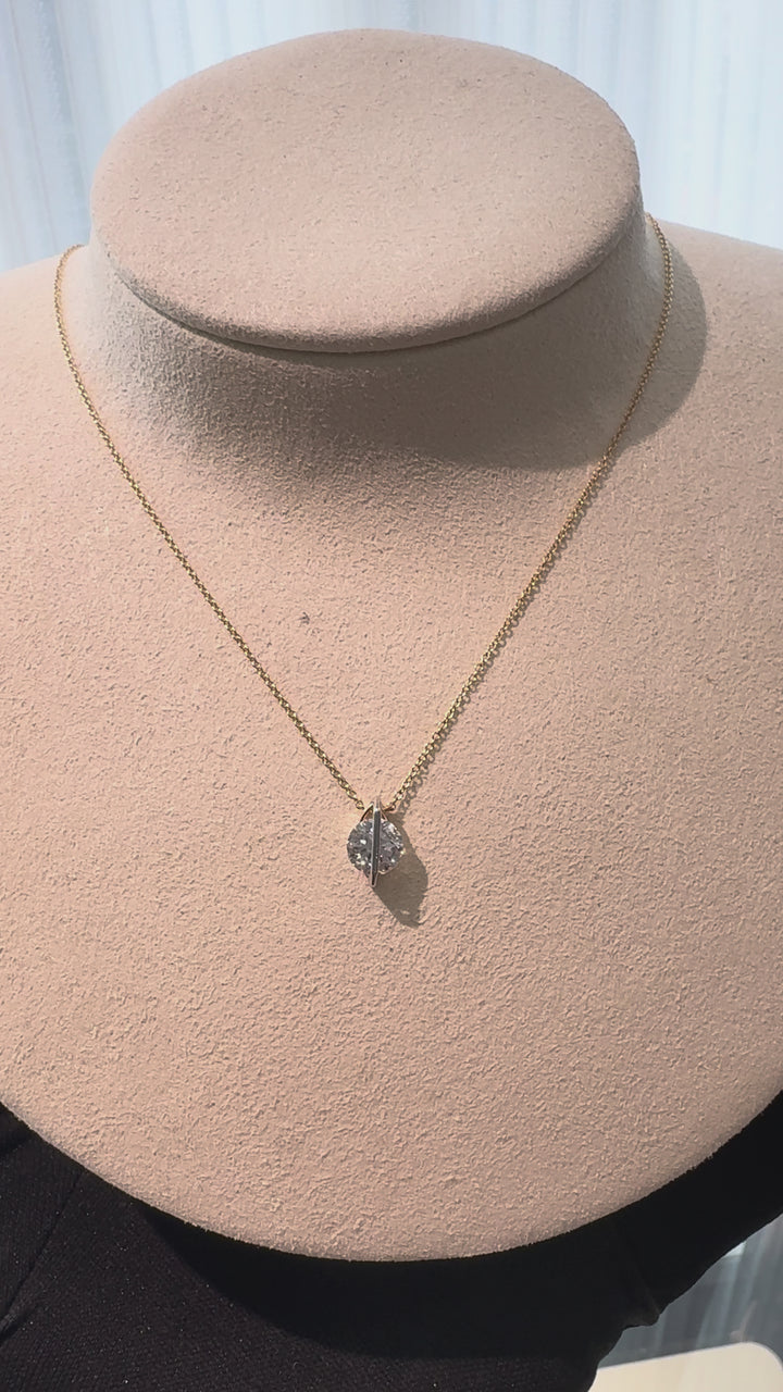 Marquise Split-Setting Pendant Necklace · NC-036 · view 2