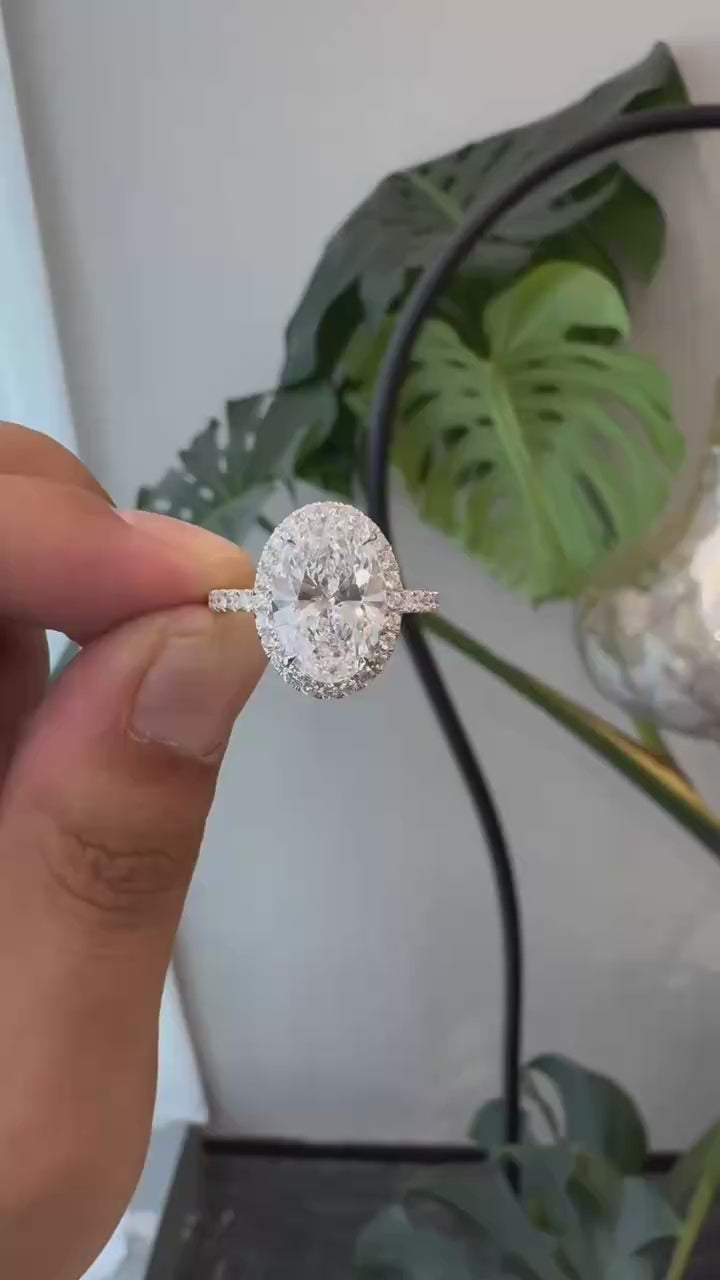 Oval Halo Ring · OV-009 · view 2
