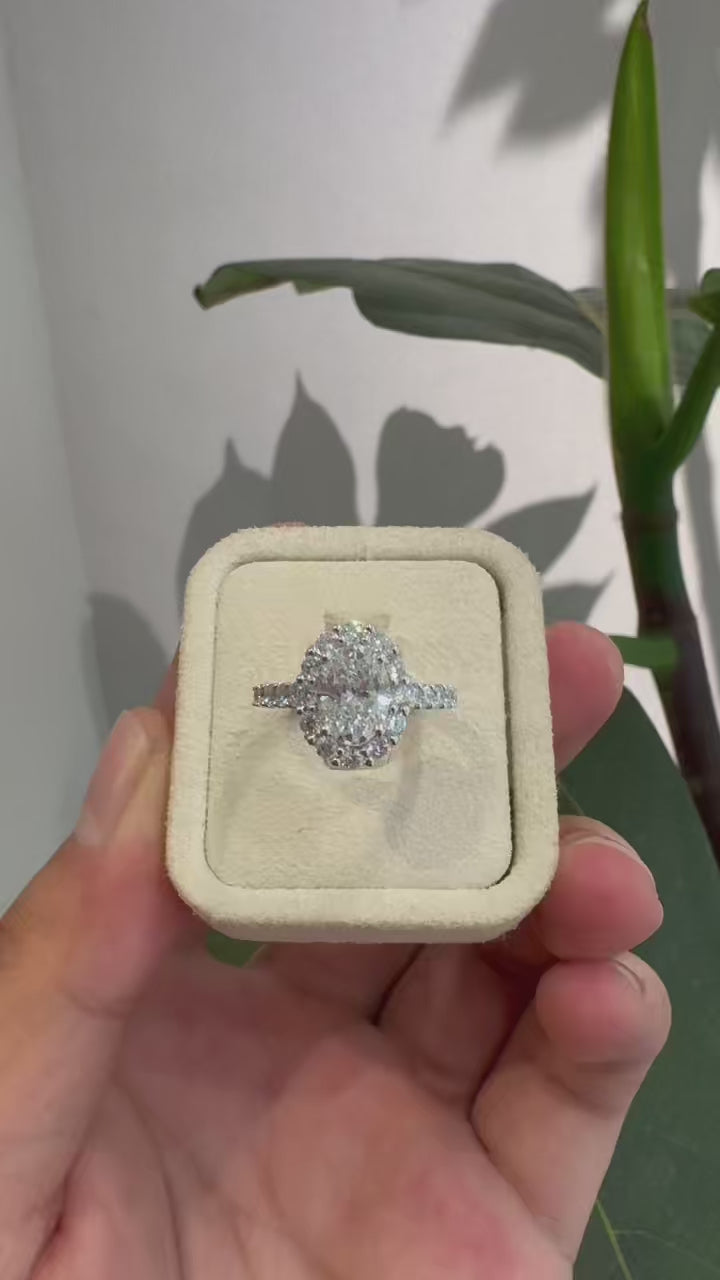 Oval Pavé Bridal Styling Ring · OV-011 · view 2