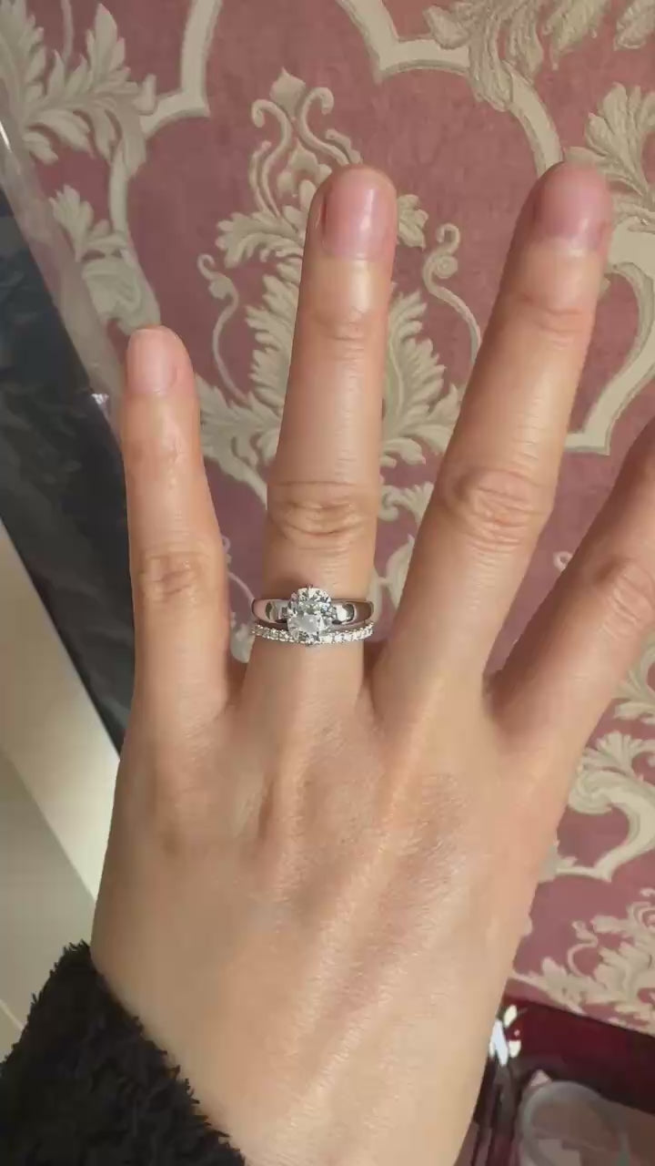 Cushion Three-Stone Ring · CU-004 · view 2