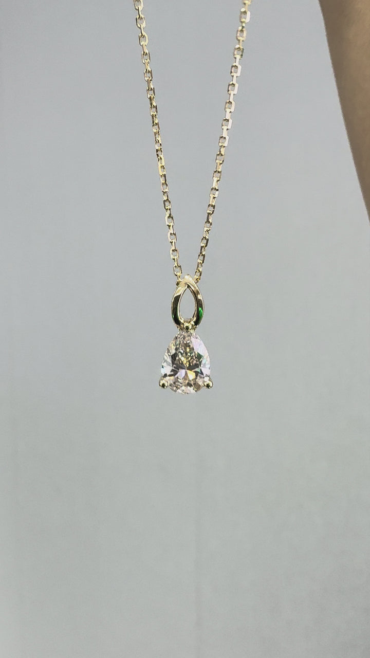 Pear Twist-Bail Pendant Necklace · NC-035 · view 2