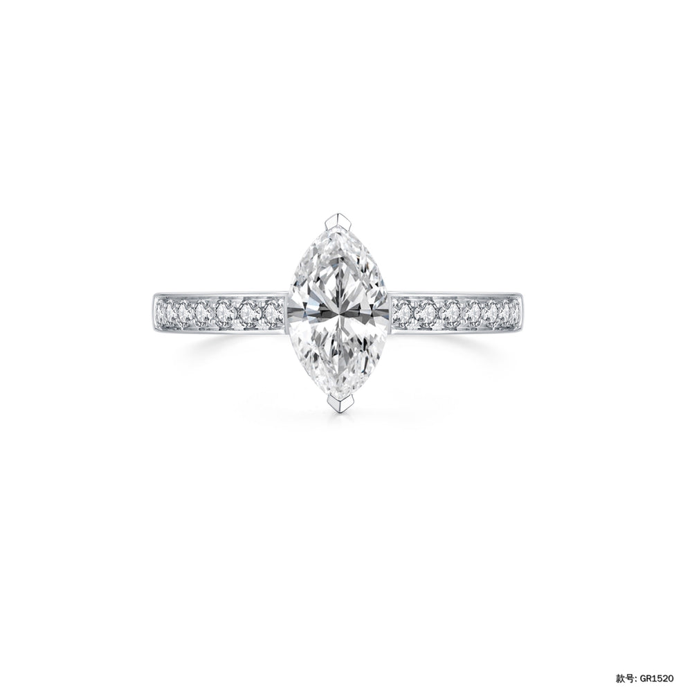 RAINA DIAMOND The Navette semi-custom diamond ring view 1