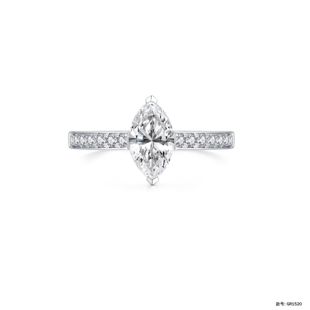 RAINA DIAMOND The Navette semi-custom diamond ring view 1