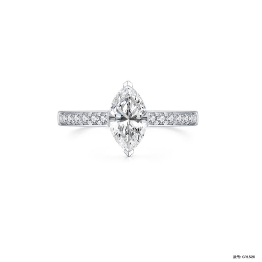 RAINA DIAMOND The Navette semi-custom diamond ring view 1