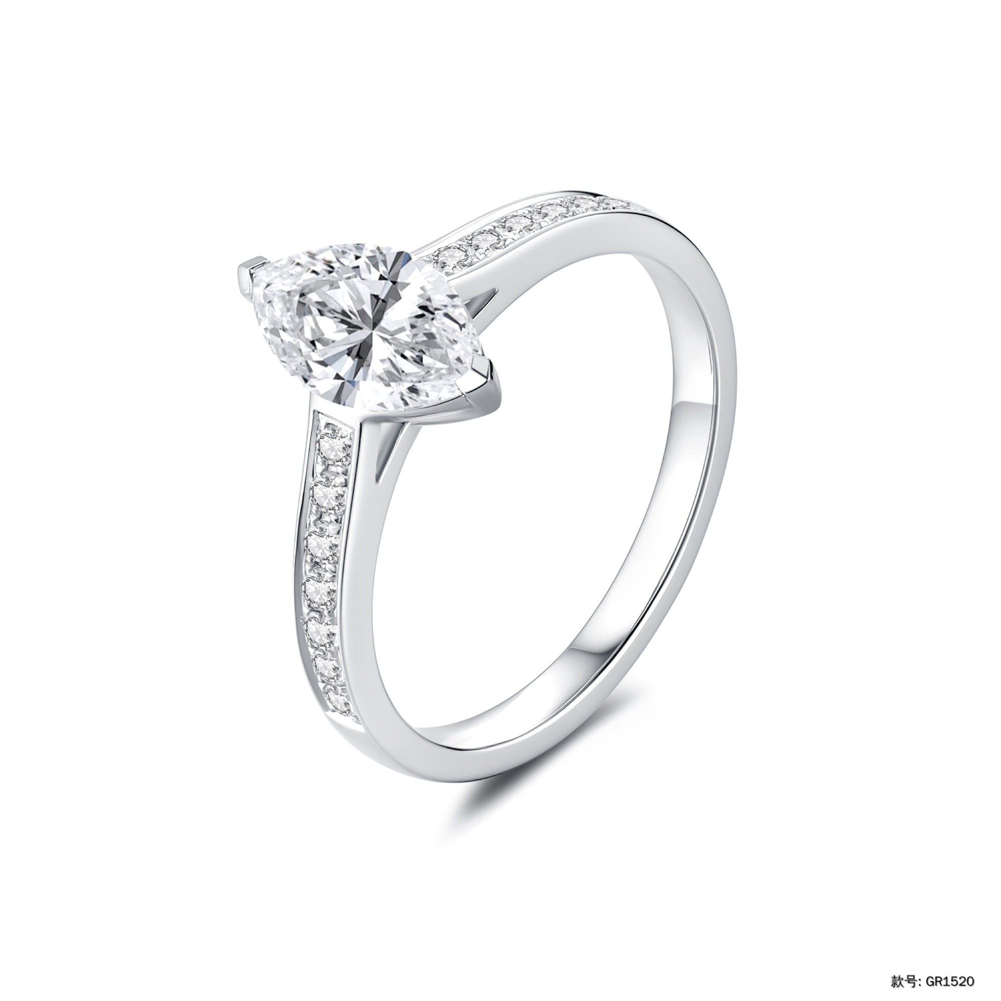 RAINA DIAMOND The Navette semi-custom diamond ring view 2