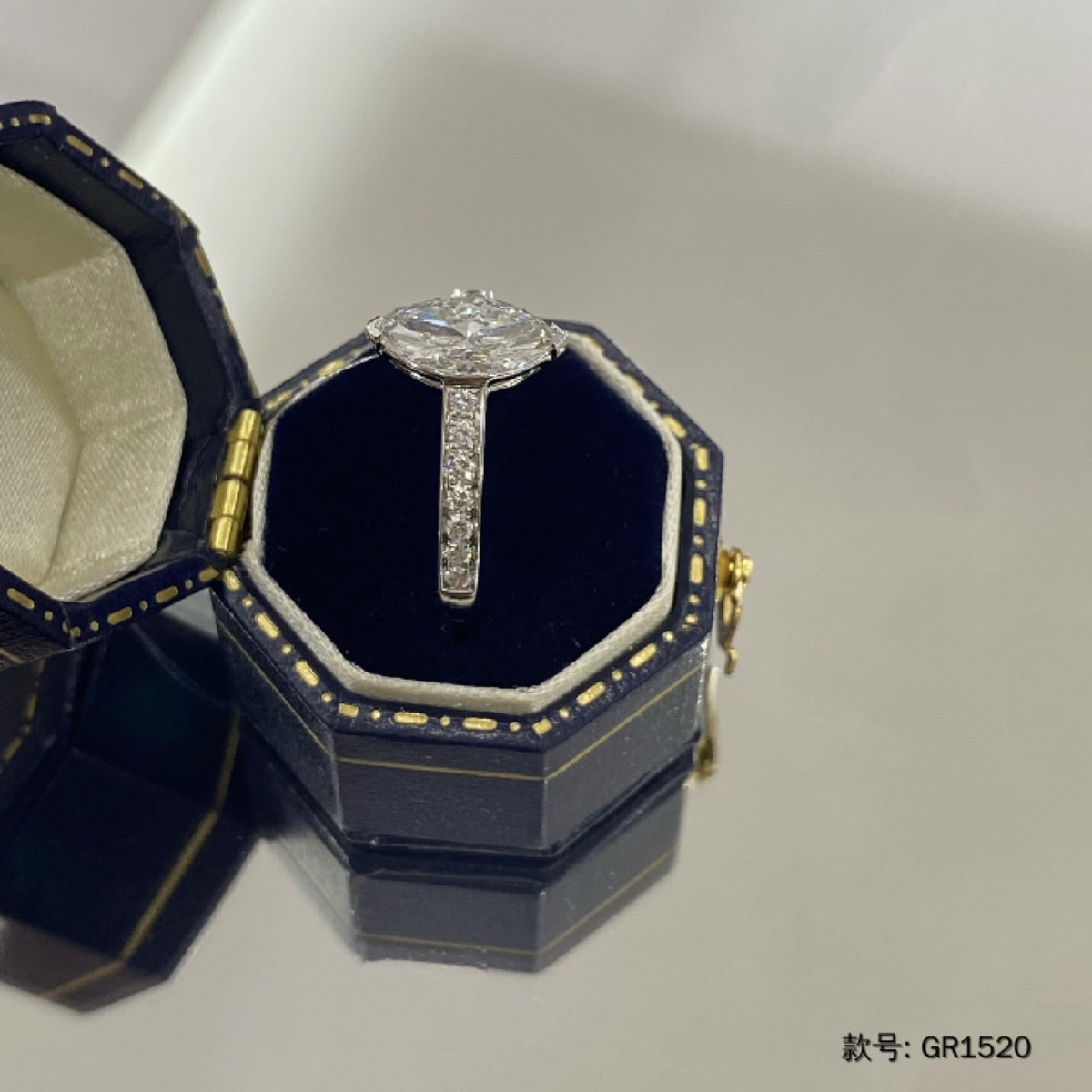 RAINA DIAMOND The Navette semi-custom diamond ring view 4
