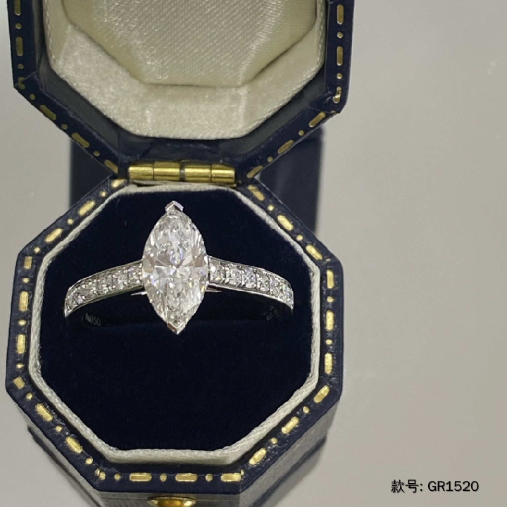 RAINA DIAMOND The Navette semi-custom diamond ring view 5