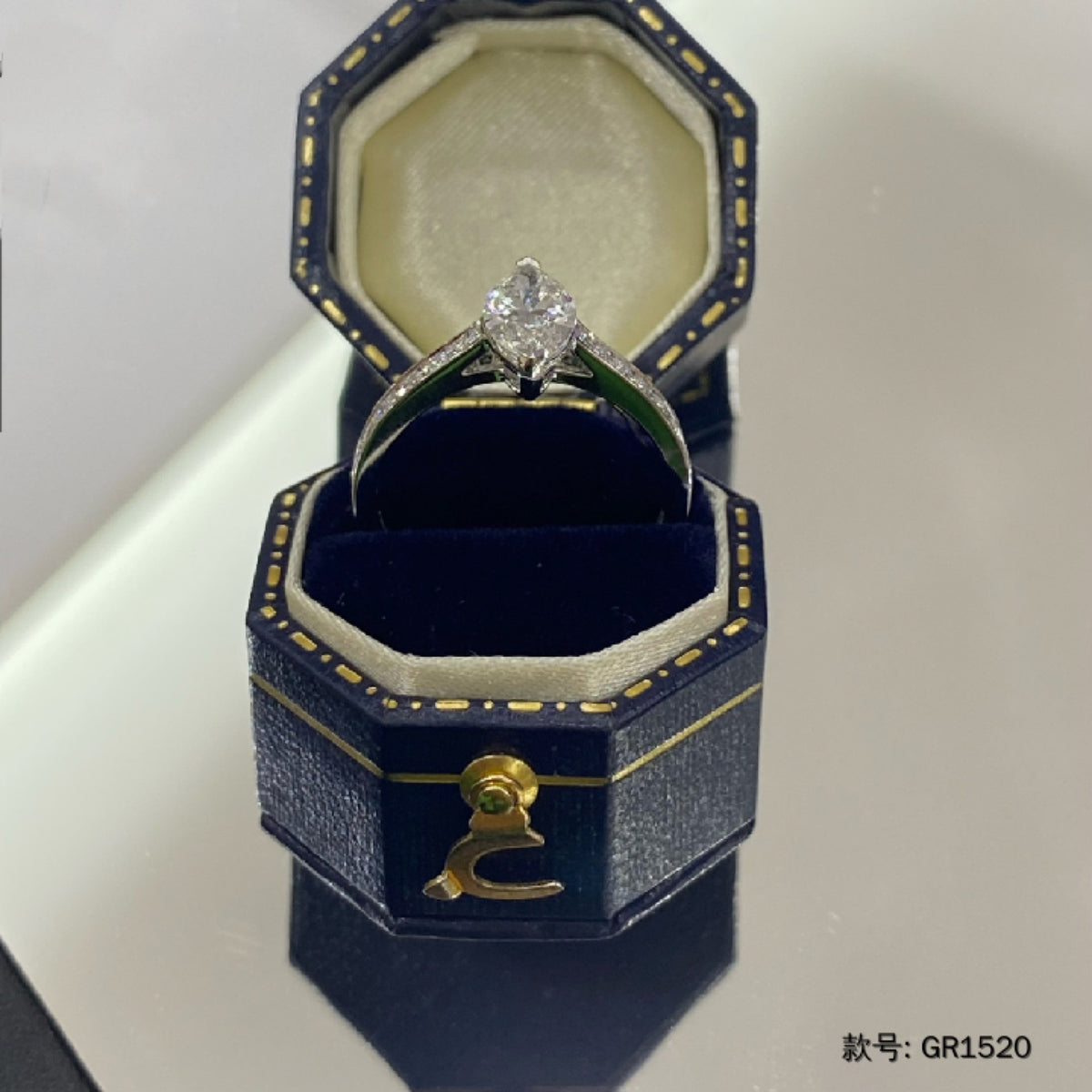 RAINA DIAMOND The Navette semi-custom diamond ring view 6