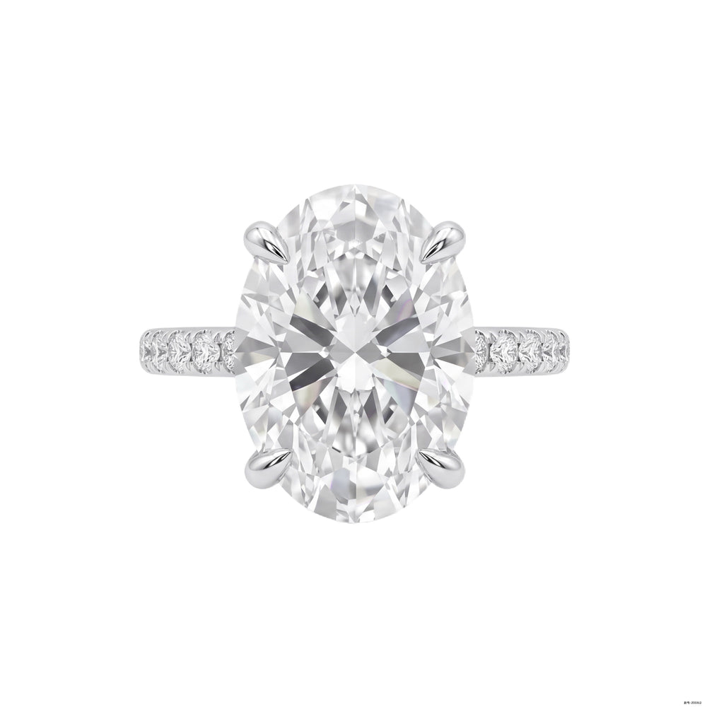 RAINA DIAMOND The Oval Pavé semi-custom diamond ring view 1