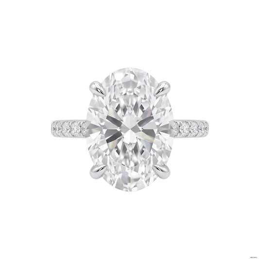 RAINA DIAMOND The Oval Pavé semi-custom diamond ring view 1
