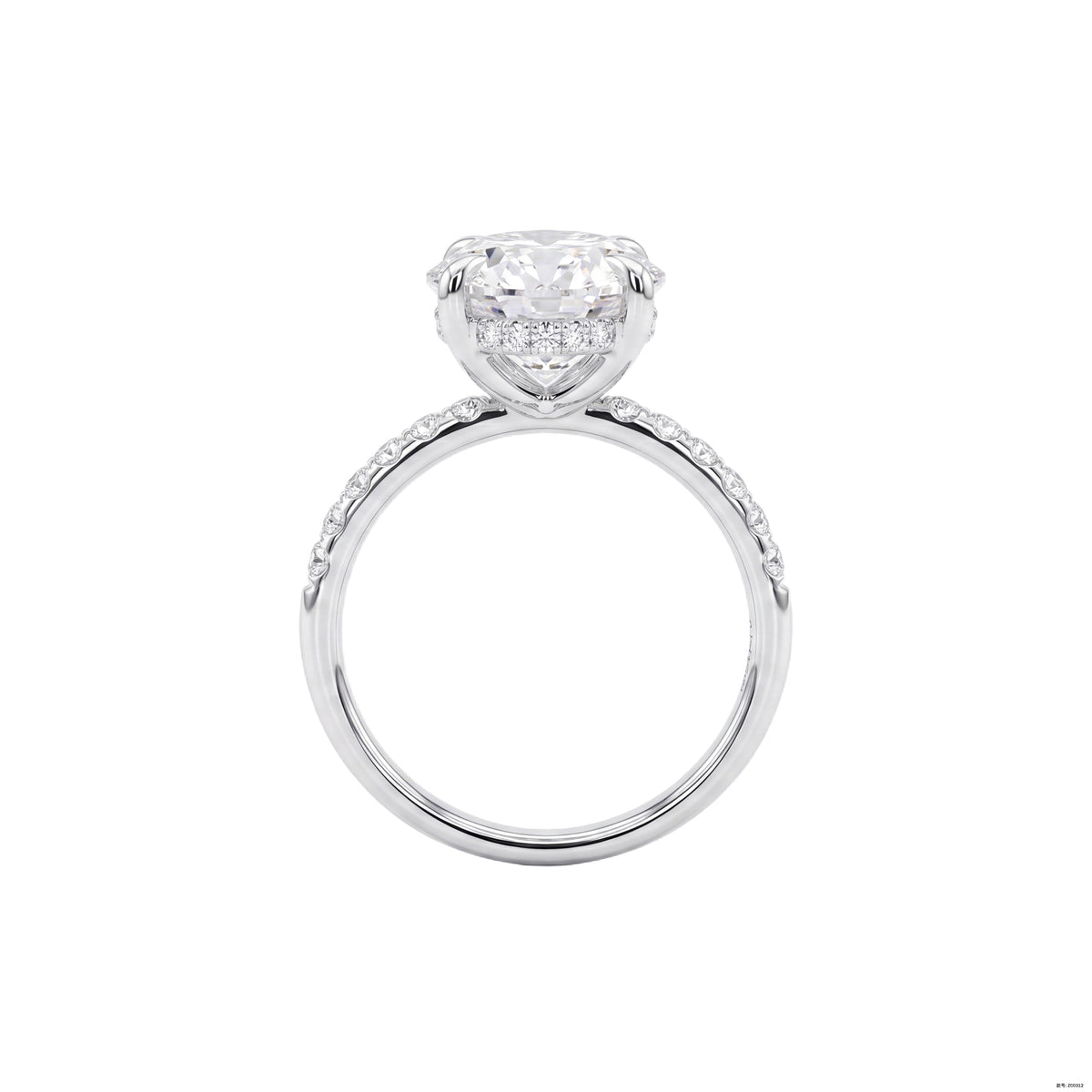 RAINA DIAMOND The Oval Pavé semi-custom diamond ring view 2
