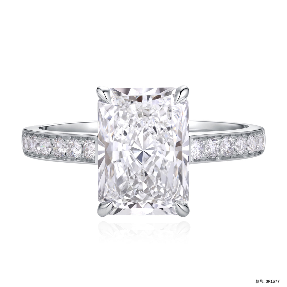 RAINA DIAMOND The Radiant Channel semi-custom diamond ring view 1