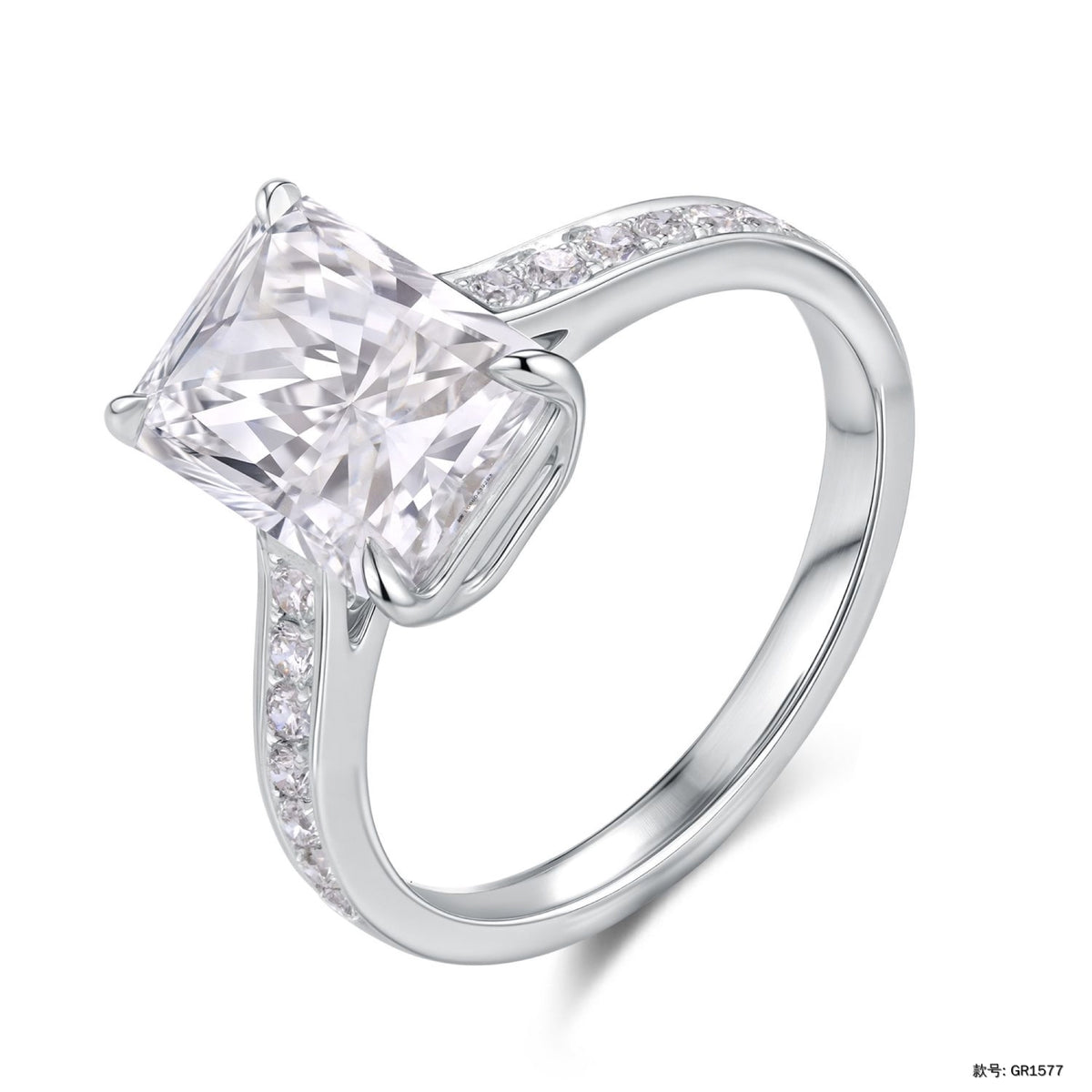 RAINA DIAMOND The Radiant Channel semi-custom diamond ring view 2