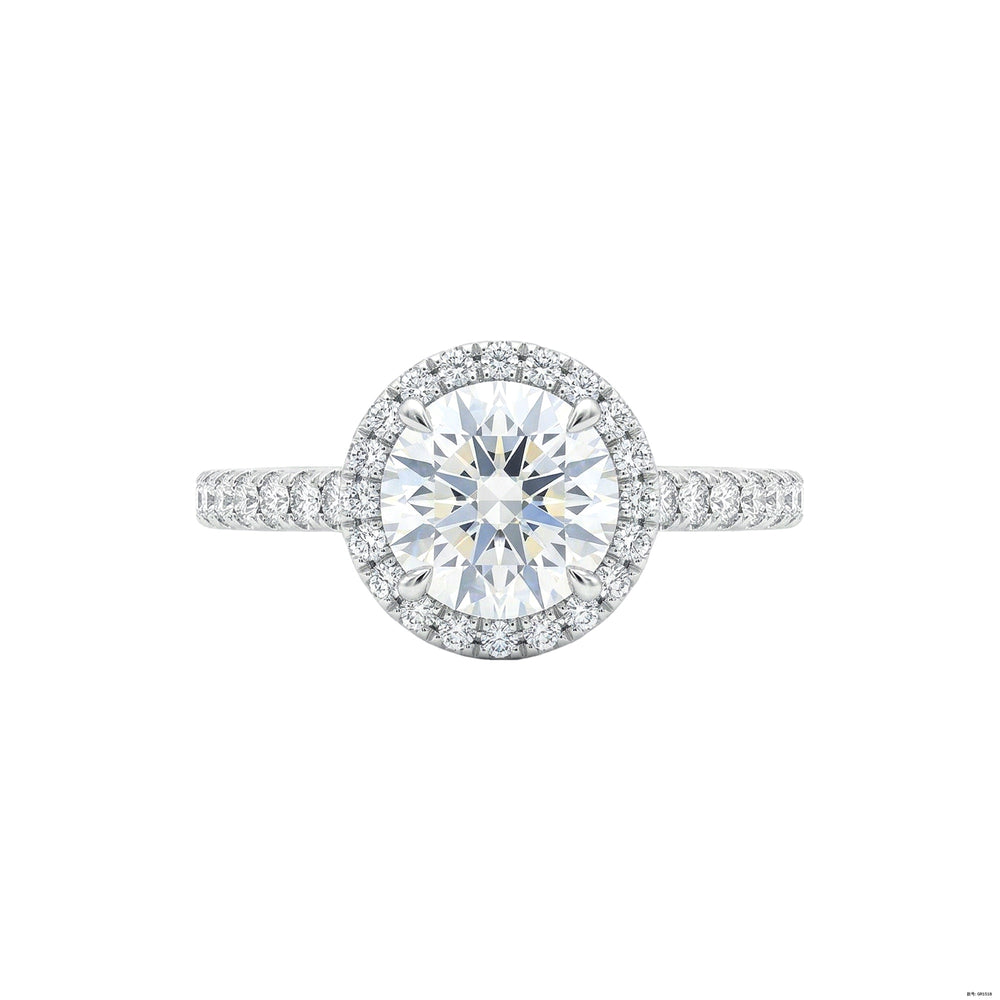RAINA DIAMOND The Round Halo semi-custom diamond ring view 1
