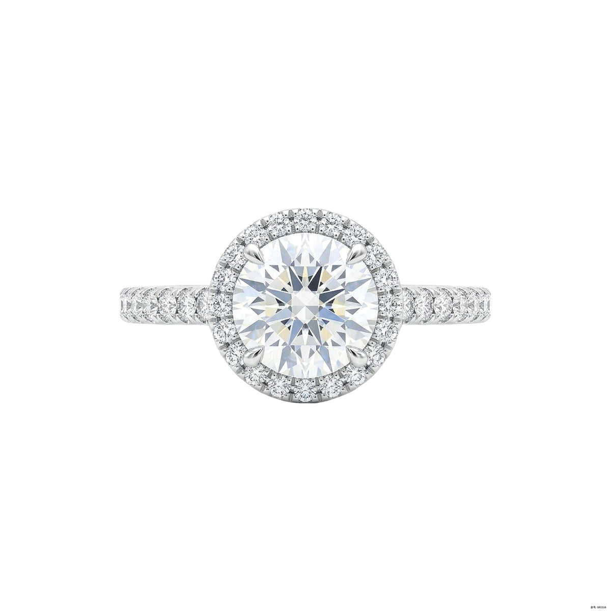 RAINA DIAMOND The Round Halo semi-custom diamond ring view 1
