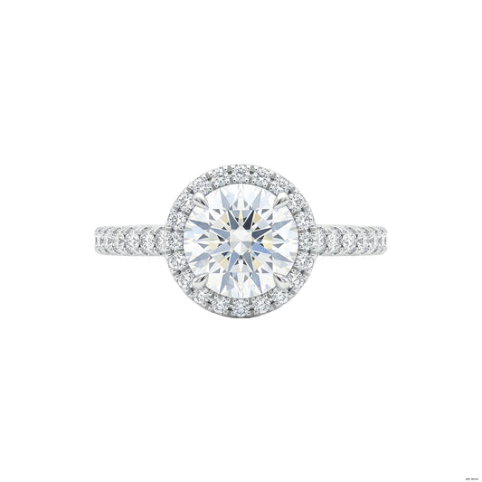 RAINA DIAMOND The Round Halo semi-custom diamond ring view 1