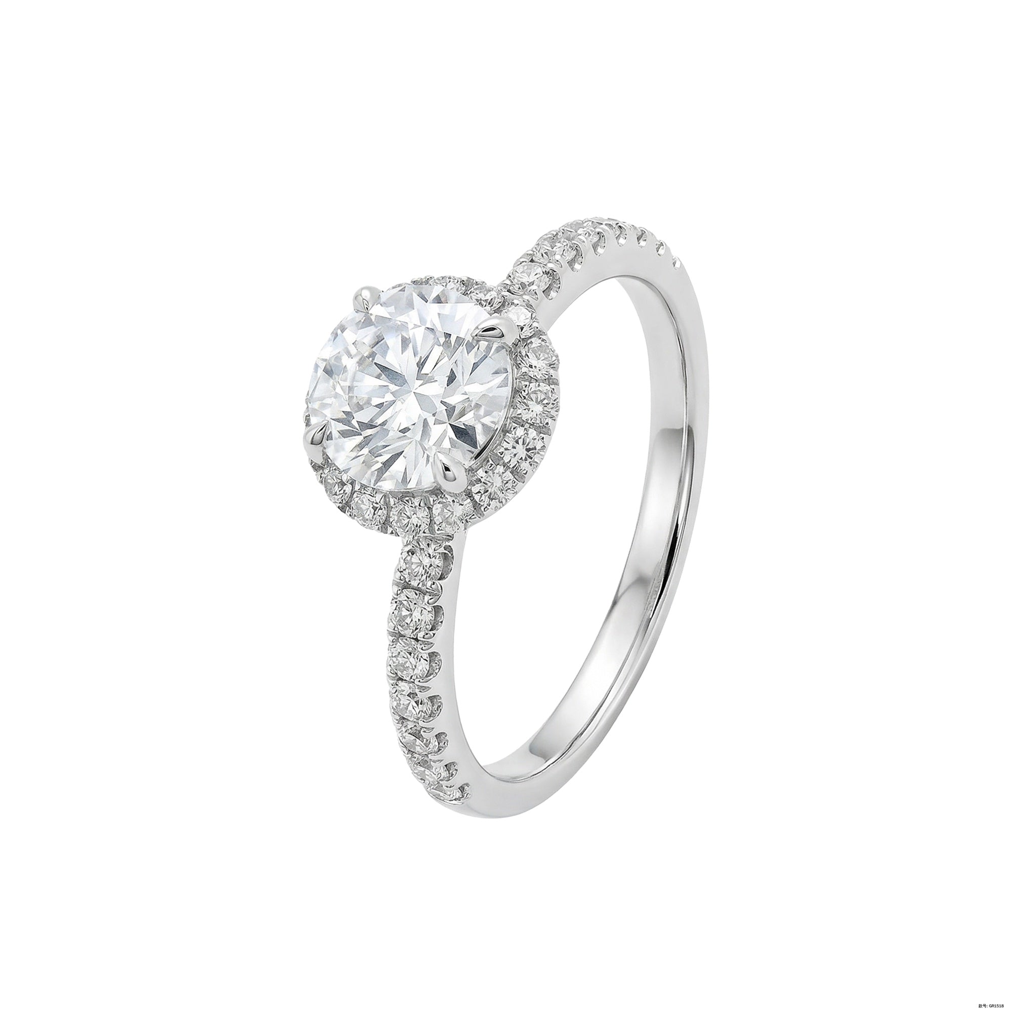 RAINA DIAMOND The Round Halo semi-custom diamond ring view 2