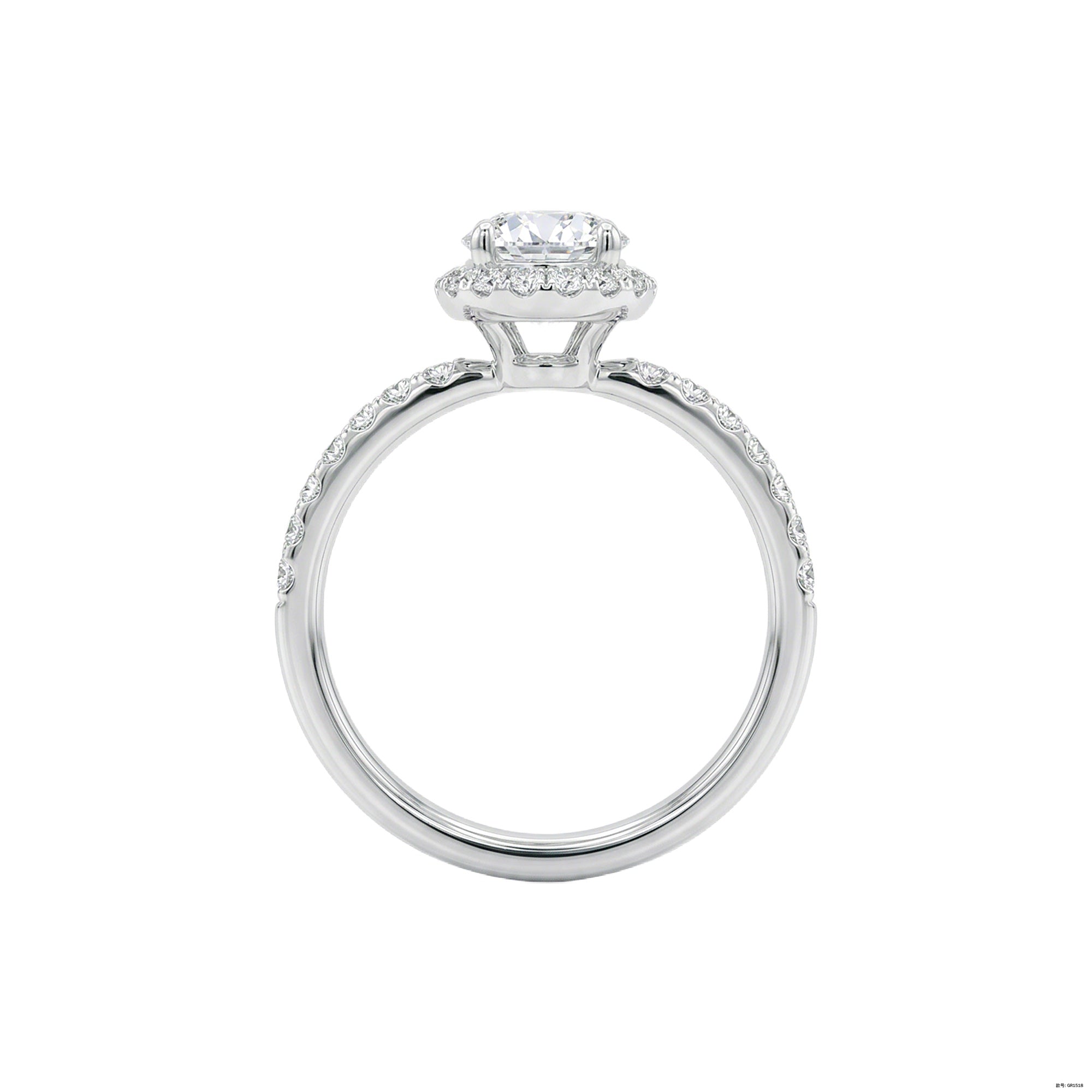 RAINA DIAMOND The Round Halo semi-custom diamond ring view 3