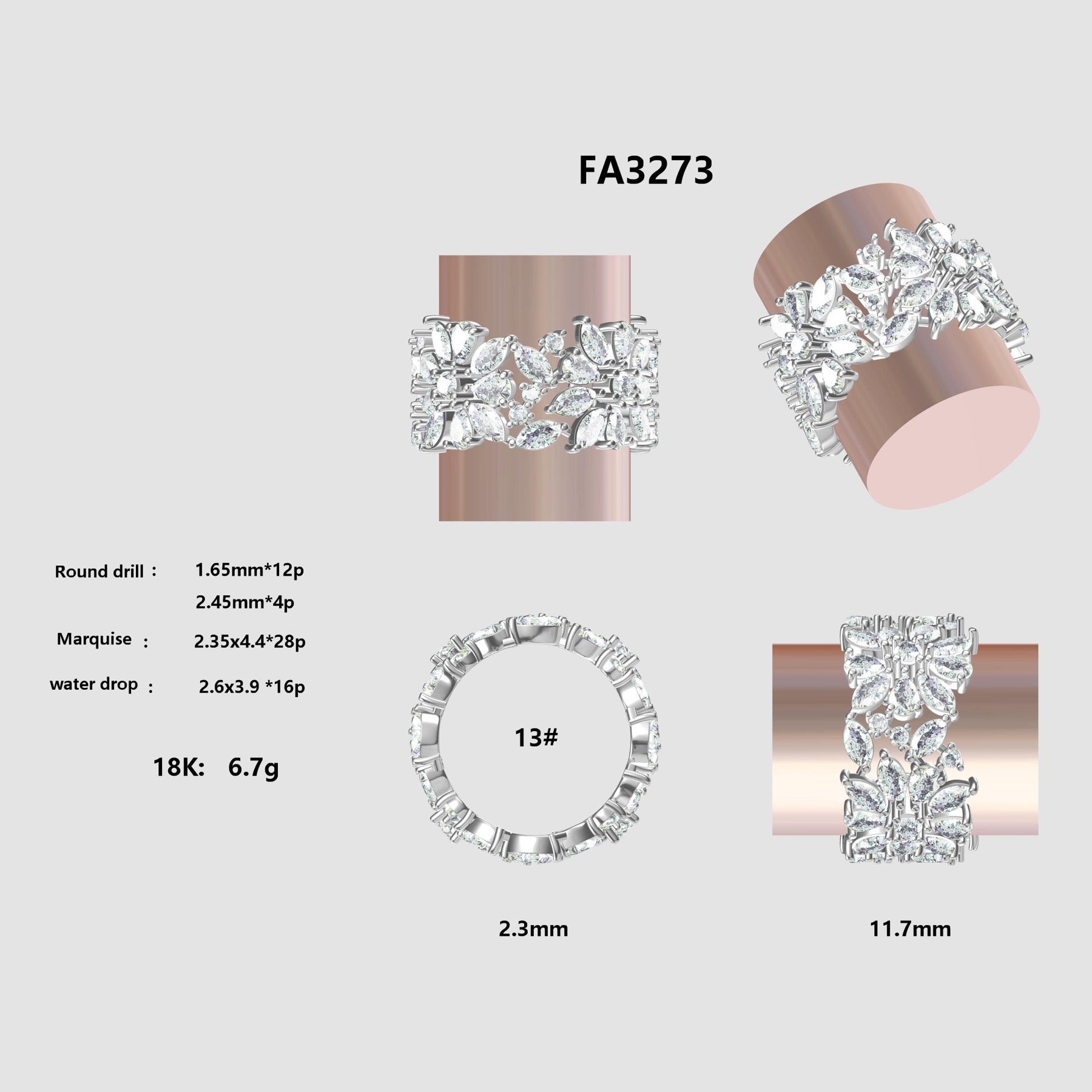 RAINA DIAMOND CAD drawing and jewelry design review